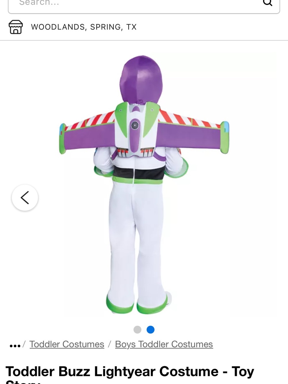 Toy Story Buzz Lightyear Toddler Costume - Picture 2 of 12